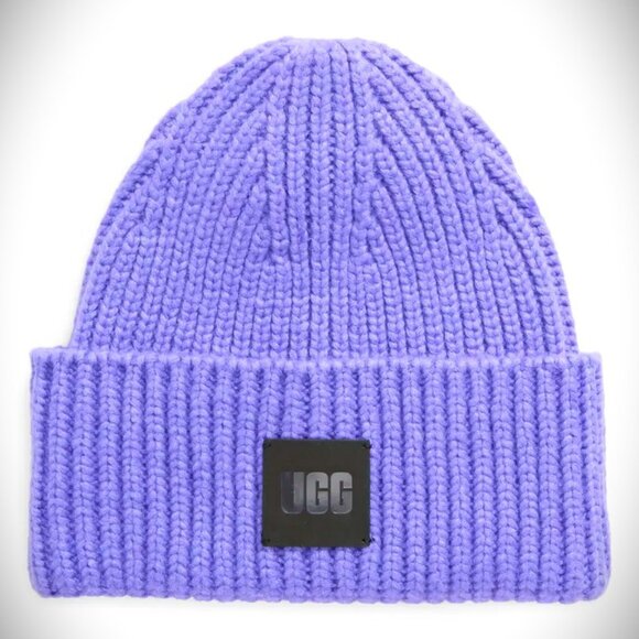 UGG Chunky Ribbed Beanie in Lupine Color - Picture 1 of 7